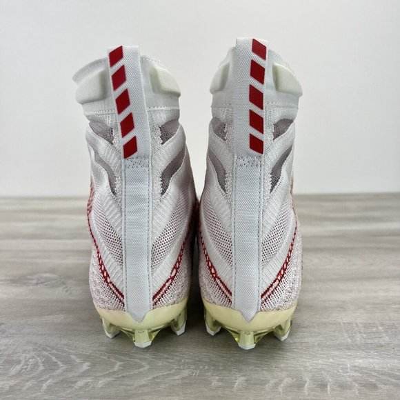 Nike Vapor Untouchable 3 Elite Football Cleats White Gym Red AO3006-160 Mens 12 - Picture 4 of 11